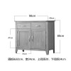Grey Painted Small Sideboard with Oak Grey Painted Small Sideboard with Oak